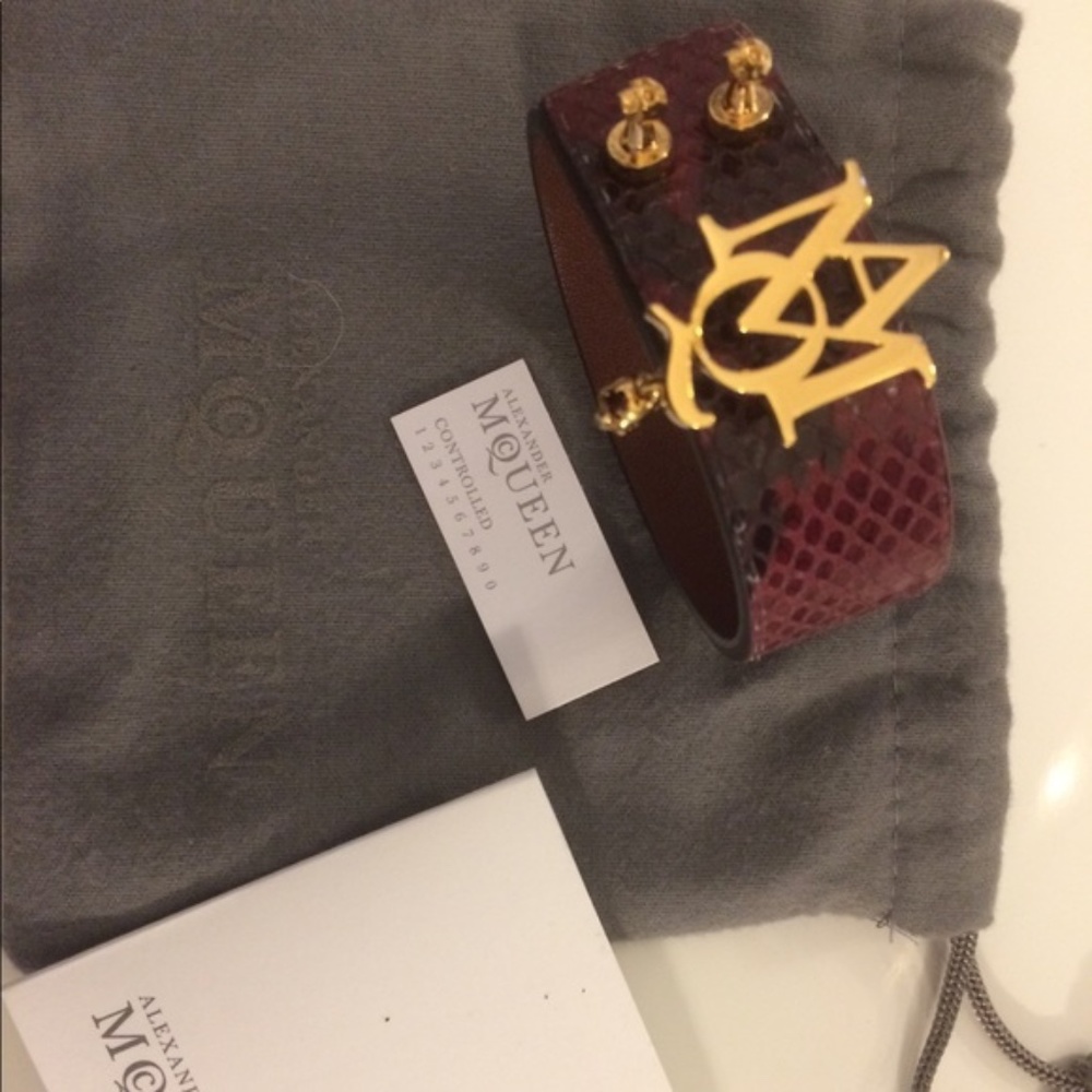 Alexander McQueen Red and Gold Bracelet - Picture 6 of 6